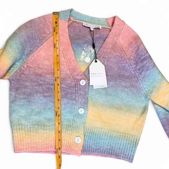English Factory rainbow cropped cardigan size small - Picture 4 of 7
